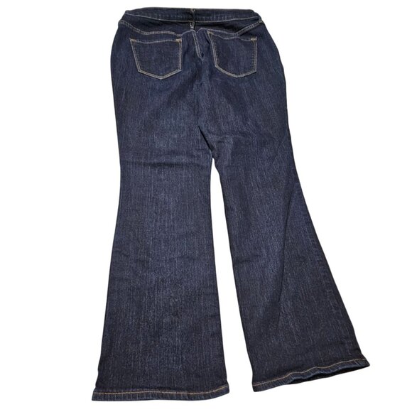 Old Navy Curvy Boot Cut Jeans Womens Size 16 High Waist Dark Wash Denim Pants - Picture 3 of 5